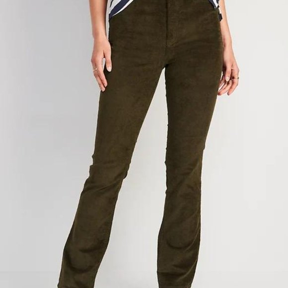 Old Navy Extra High-Waisted Kicker Corduroy Boot-Cut Pants for Women New - Picture 3 of 10